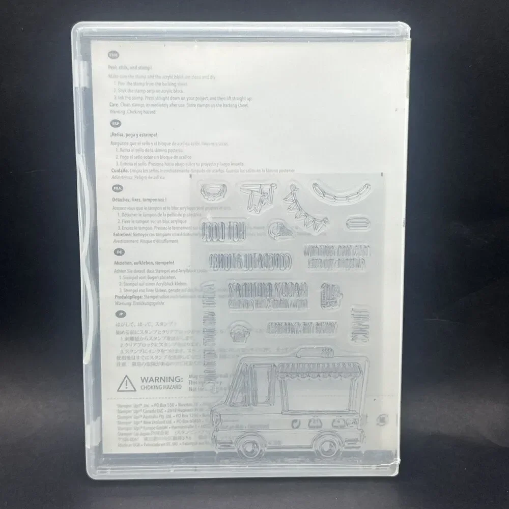 Stampin Up TASTY TRUCKS Clear Photopolymer Stamp Set ~ Ice Cream Tacos NEW